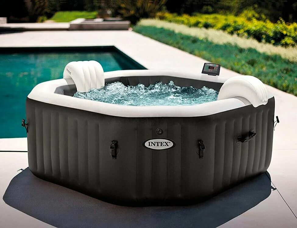 Джакузи надувной спа PURESPA Intex 28454. Надувной спа бассейн (джакузи) Intex PURESPA Inflatable Whirlpool, арт. 28458. 28458 Intex спа-бассейн 150/201х71см. Intex PURESPA Bubble and Pool. Надувной бассейн джакузи с подогревом