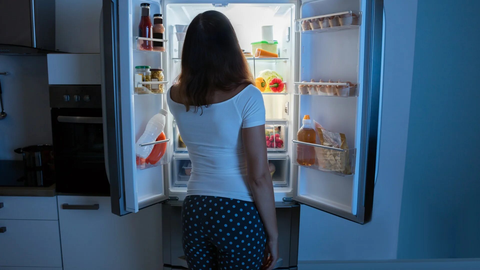 Next to the fridge