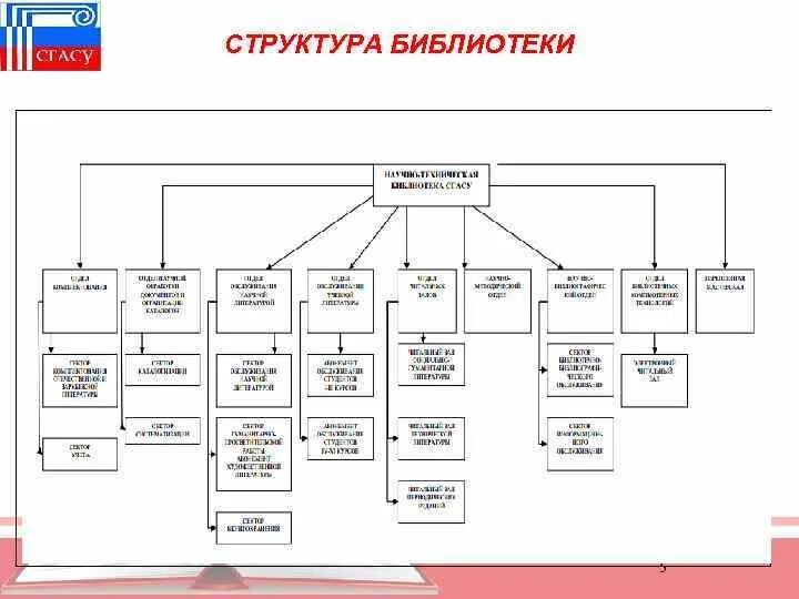 Отделы научной библиотеки