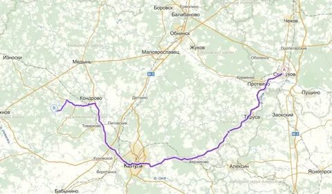 Калуга серпухов расстояние