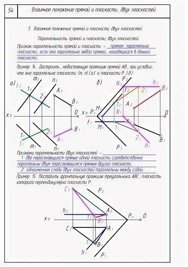 Различные способы задания плоскости на чертеже следы фото Shkola-2.ru