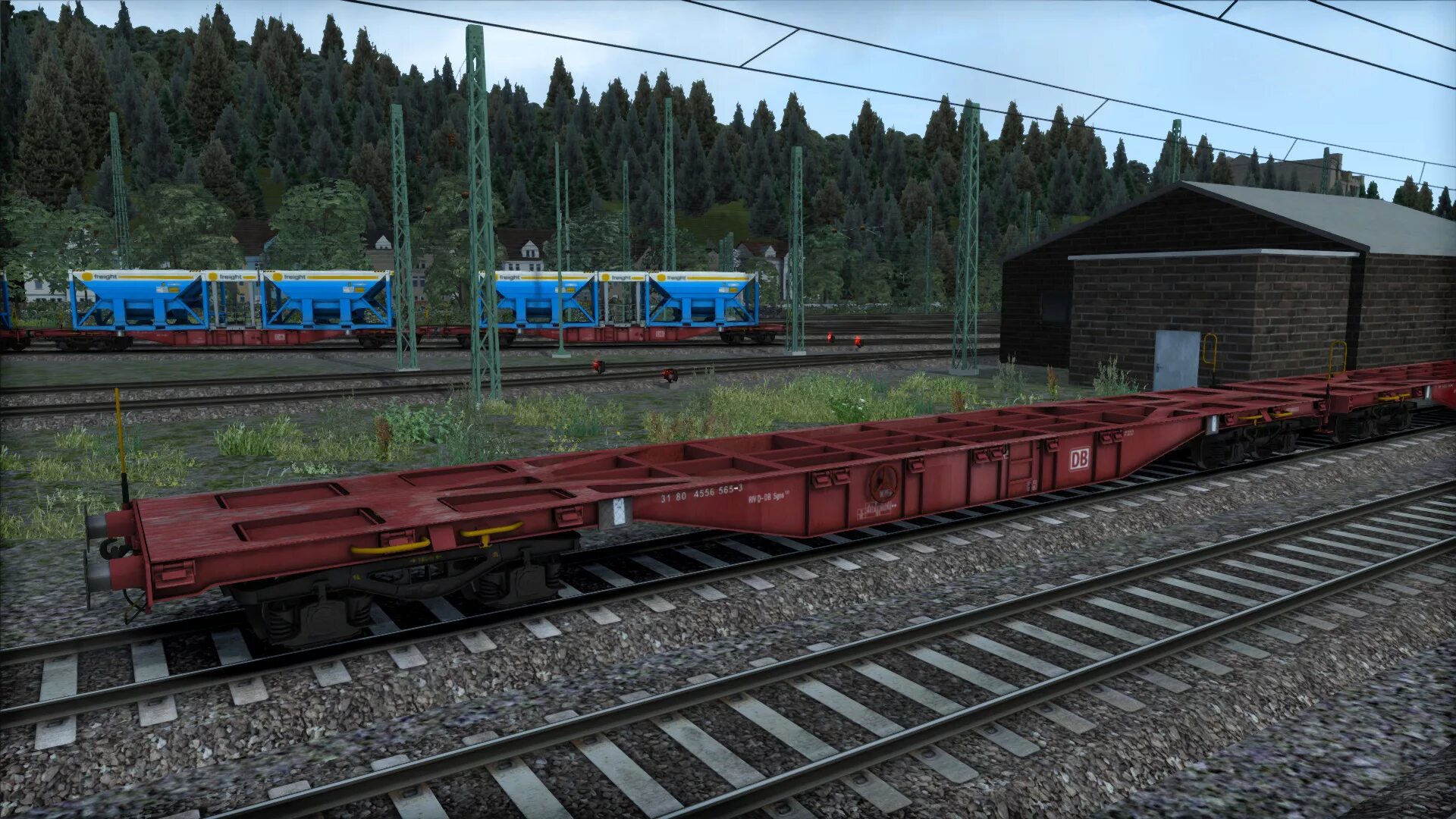 Вагон ПМС для Trainz. Контейнерные платформы Trainz 12. Спецтехника: вагон платформа Trainz Simulator 15.. Вагон DB Trainz.