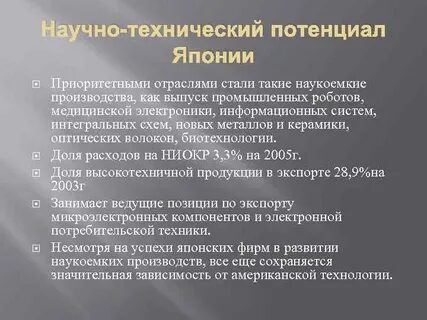 Потенциал японии