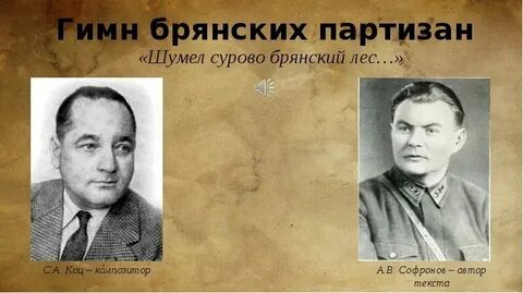 Песня брянский лес текст