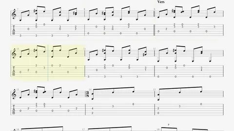 Fingerstyle tabs