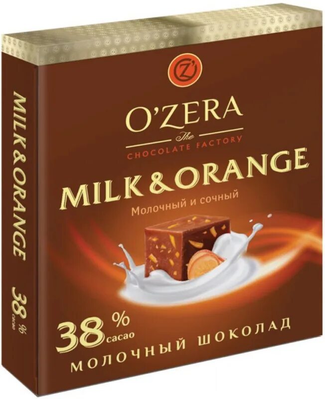 Шоколад Milk & Orange, o`Zera, 90 г. «Ozera», шоколад молочный Milk & Orange, 90 г. Шоколад Ozera Milk&Orange 90г*6. Шоколад o'Zera Milk&Orange 90гр. Ozera батончик