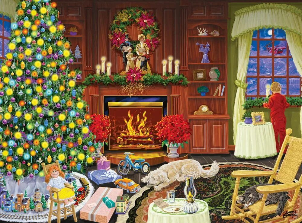 Новый год гифки прикольные. Christmas eve кырты. Christmas eve. Пазл новогодний. It was christmas eve and.
