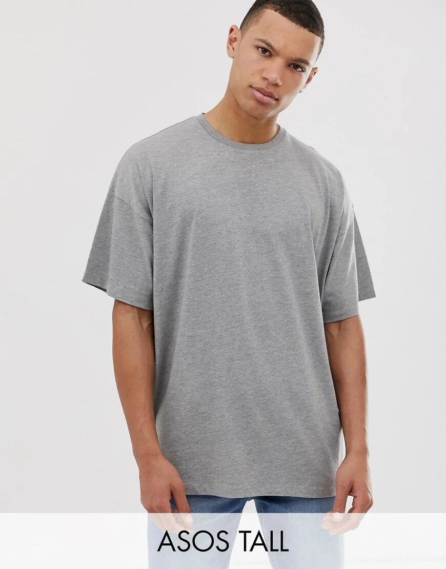 Оверсайз футболка мужская купить. ASOS Tall Oversize t Shirt. Асос мужская оверсайз футболка серая. Футболка оверсайз ASOS Design. Мужская футболка оверсайз ASOS.