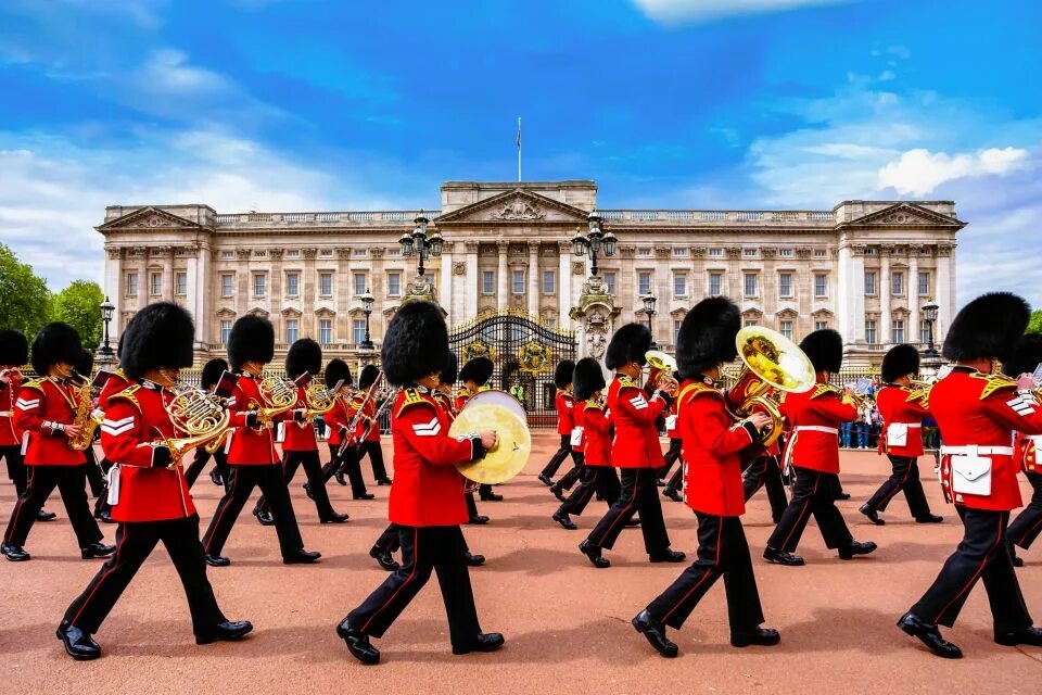 The changing of the guard takes place