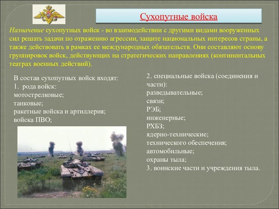 Какое основное предназначение. Предназначение и задачи сухопутных войск вс рф. каково предназначение сухопутных войск рф. сухопутные войска вс рф задачи. сухопутные войска рф задачи структура.