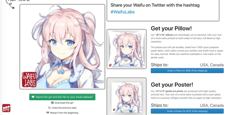 Waifu generator. Anime ai generator.