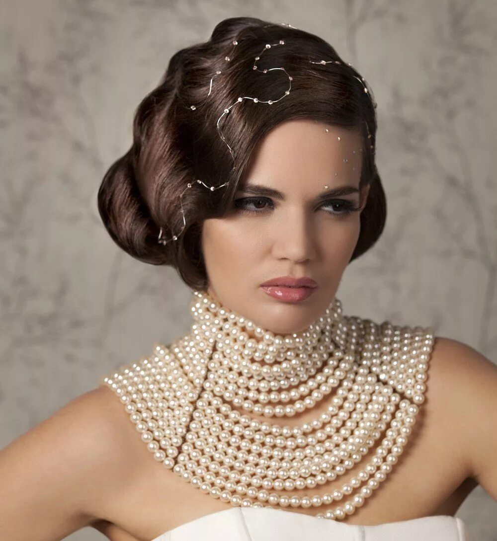 ретро прически на средние волосы