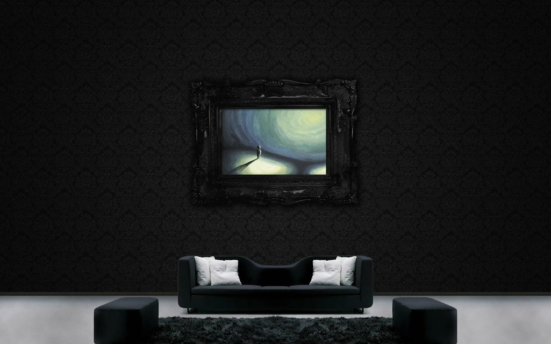 Черный фон телевизора. Черные стены в интерьере. Телевизор в интерьере. Чёрные обои на стену. Черные обои.