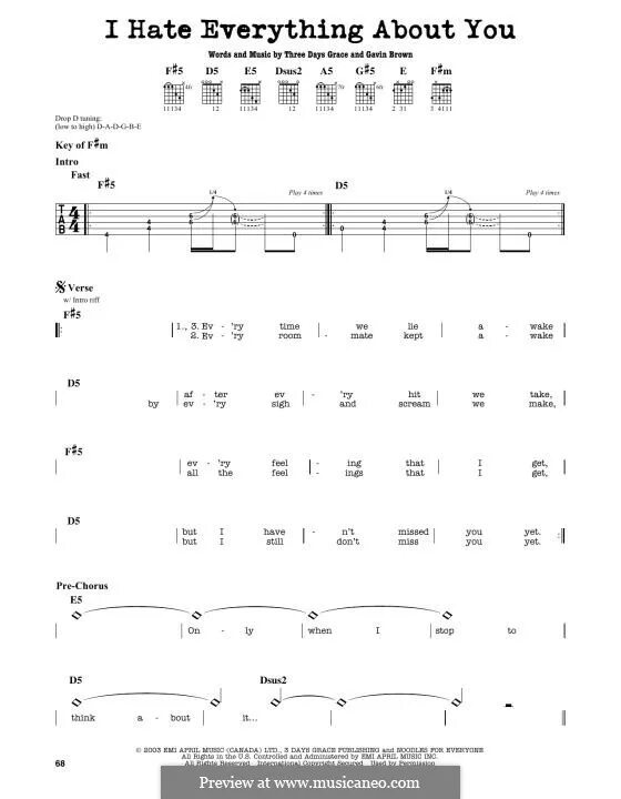 Hated аккорды. I hate everything about you three Days Grace Ноты. I hate everything about you Ноты. I hate everything about you аккорды. I hate everything about you табы.