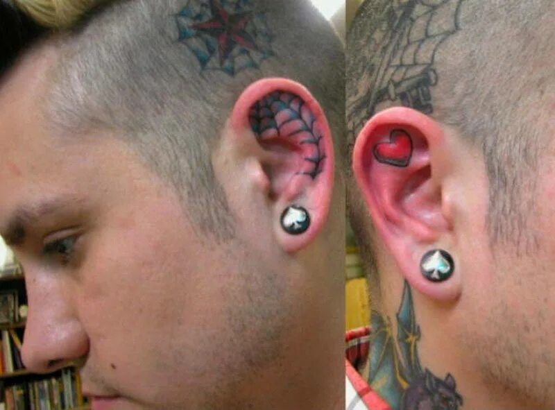 Что значит проколотое ухо у мужчины. Тату на мочке уха у мужчин.