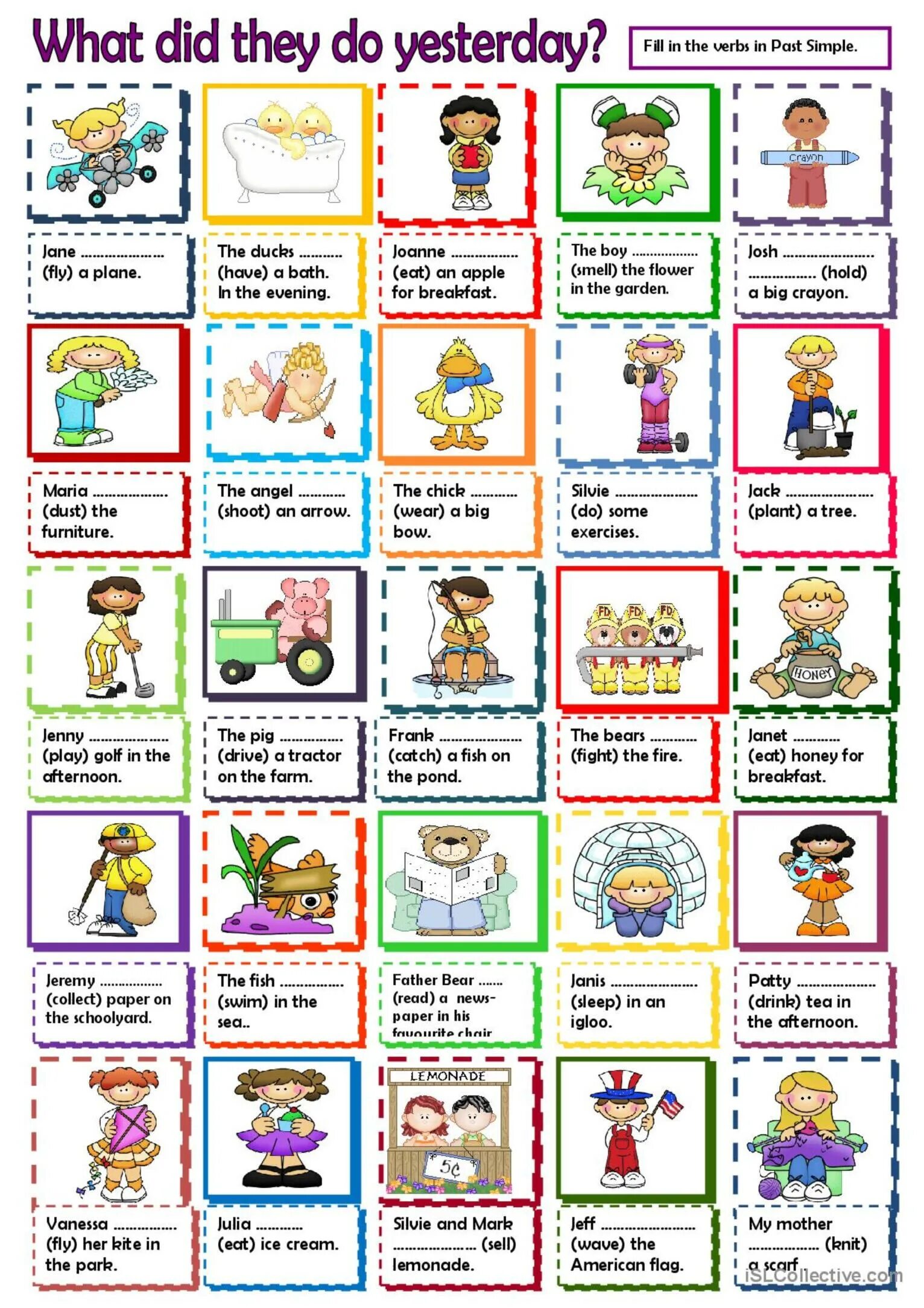 Did you yesterday afternoon. What did you do yesterday. what did they do yesterday. what are they doing. present continuous what are they doing worksheet.