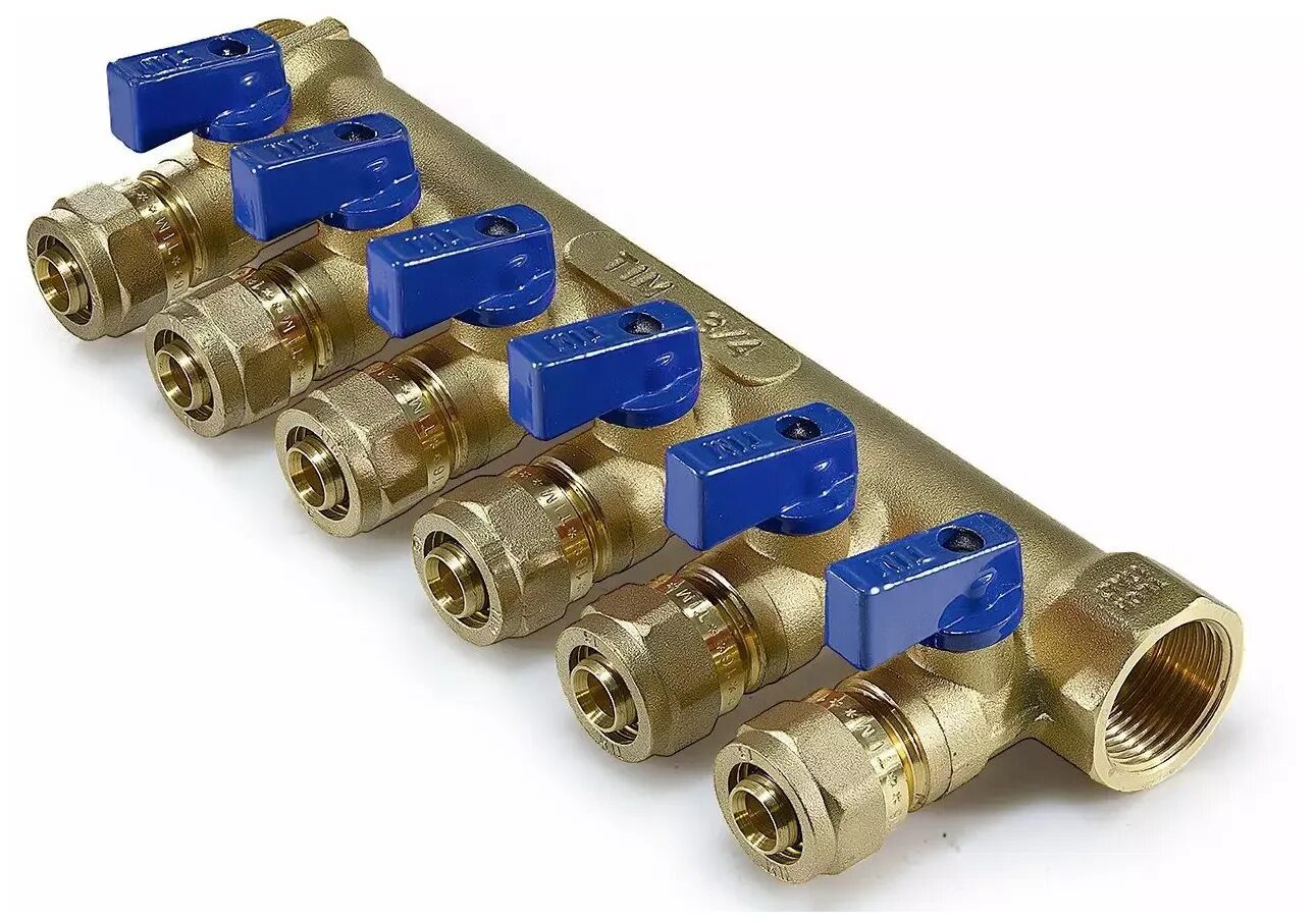 Коллектор с шаровыми кранами 3 4. Коллектор с шаровыми кранами 3 4. Коллектор 3/4"х1/2" 4 вых. Коллектор 3/4х1/2 запорный с 2 выходами tim mv-3/4-n-2. Valfex (31) к.