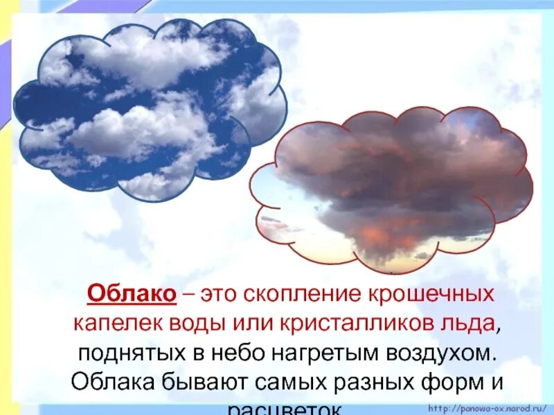 Облако какое существительное. Облака бывают. Облако это скопление в атмосфере. Облако над головой. Растение воздушное облако.