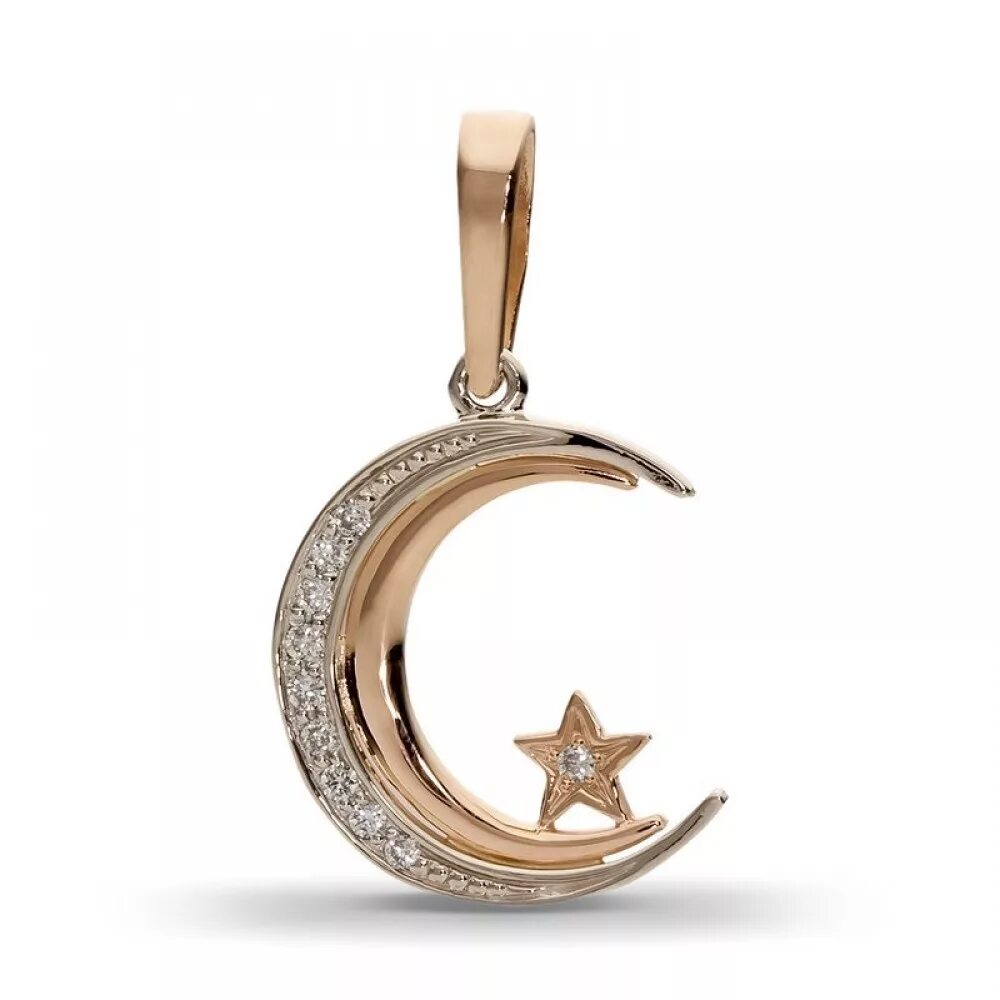 подвеска полумесяц. женский кулон полумесяц.