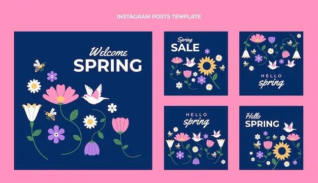 Spring post. Spring collection for Instagram.