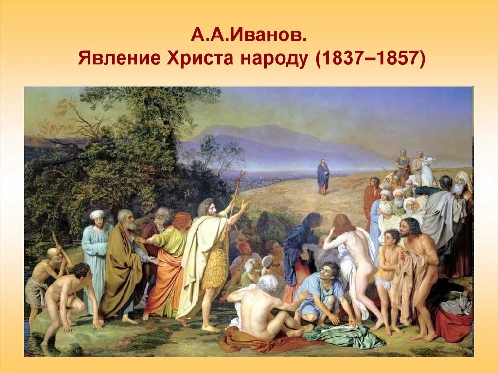 Народу картина. А.А.Иванов. Явление Христа народу. 1837-1857.. Икона явление Христа народу. «Явление Христа святому Бернарду».