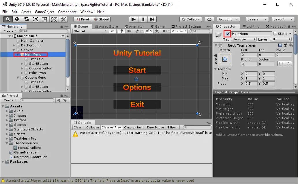 Create asset. Меню Unity. Menu игры Unity. Меню в Юнити 2д. Юнити основное меню.