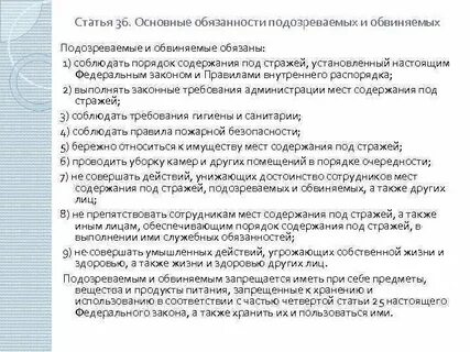 Фз о содержание под стражей обвиняемых