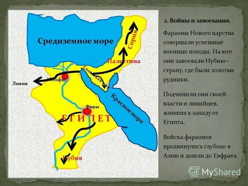 Военные походы фараонов история 5 класс кратко