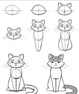 Как нарисовать кота Рисунок кота поэтапно карандашом. 