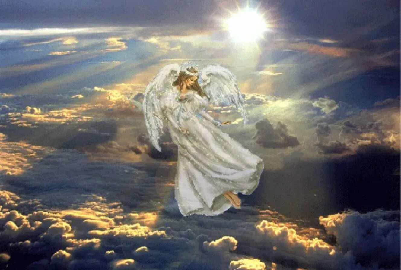 Через душу. Ангел хранитель Небесный. Ангел в небесном свете. Бог в облаках. Ангел в небе.