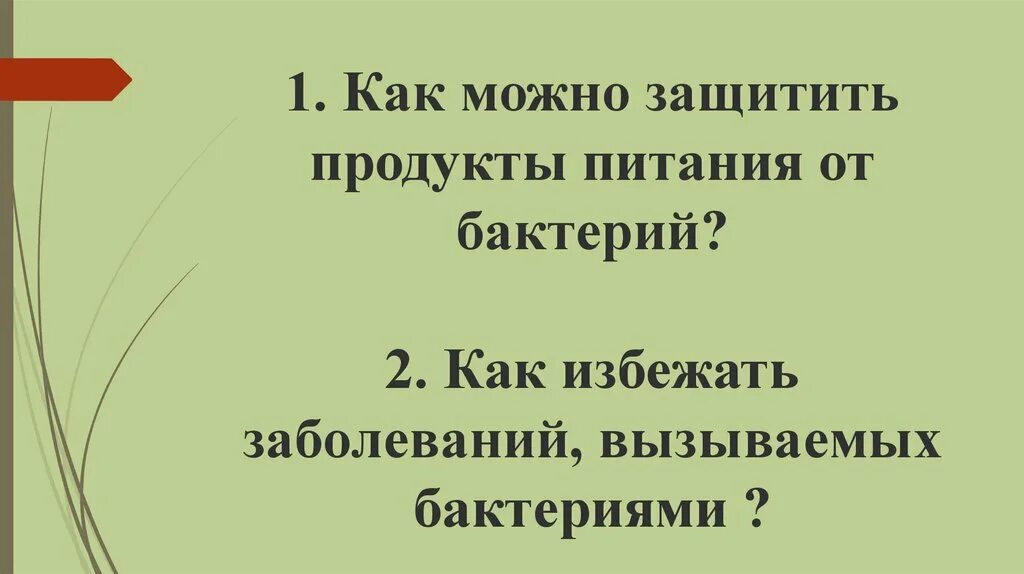 Как можно защитить продукты от бактерий