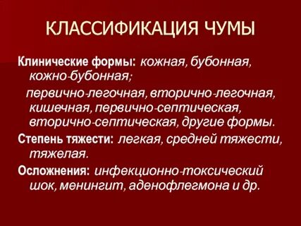 Чума клинические