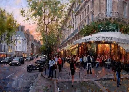Пейзаж люди город