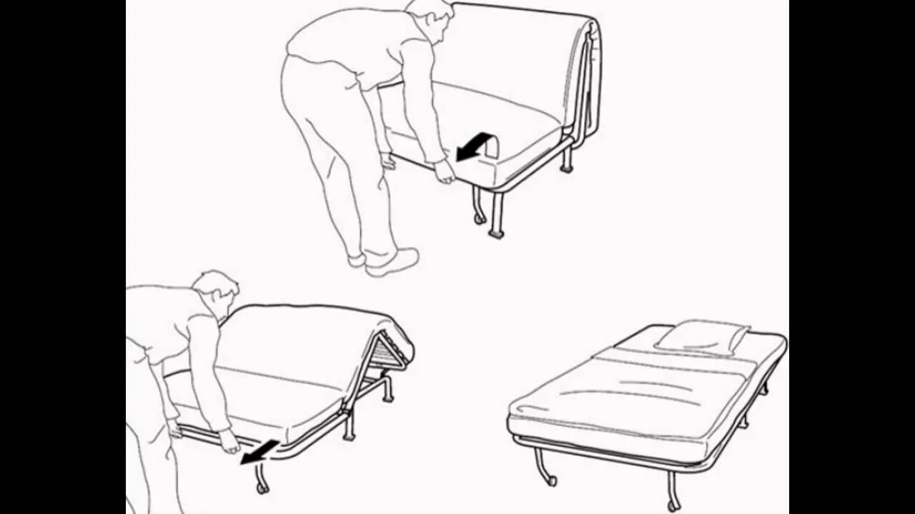 Как разобрать диван видео