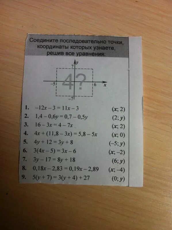 Реши уравнение 6 8x 4 12. Соедините последовательно точки координаты которых. Соедините последовательно точки которые узнаете решив все уравнения. Последовательно соединить точки. 5*Х-4-5*Y-11=?.