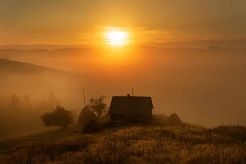 В лучах садящегося солнца