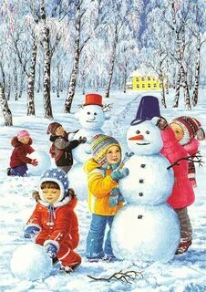 Картина зима для детей