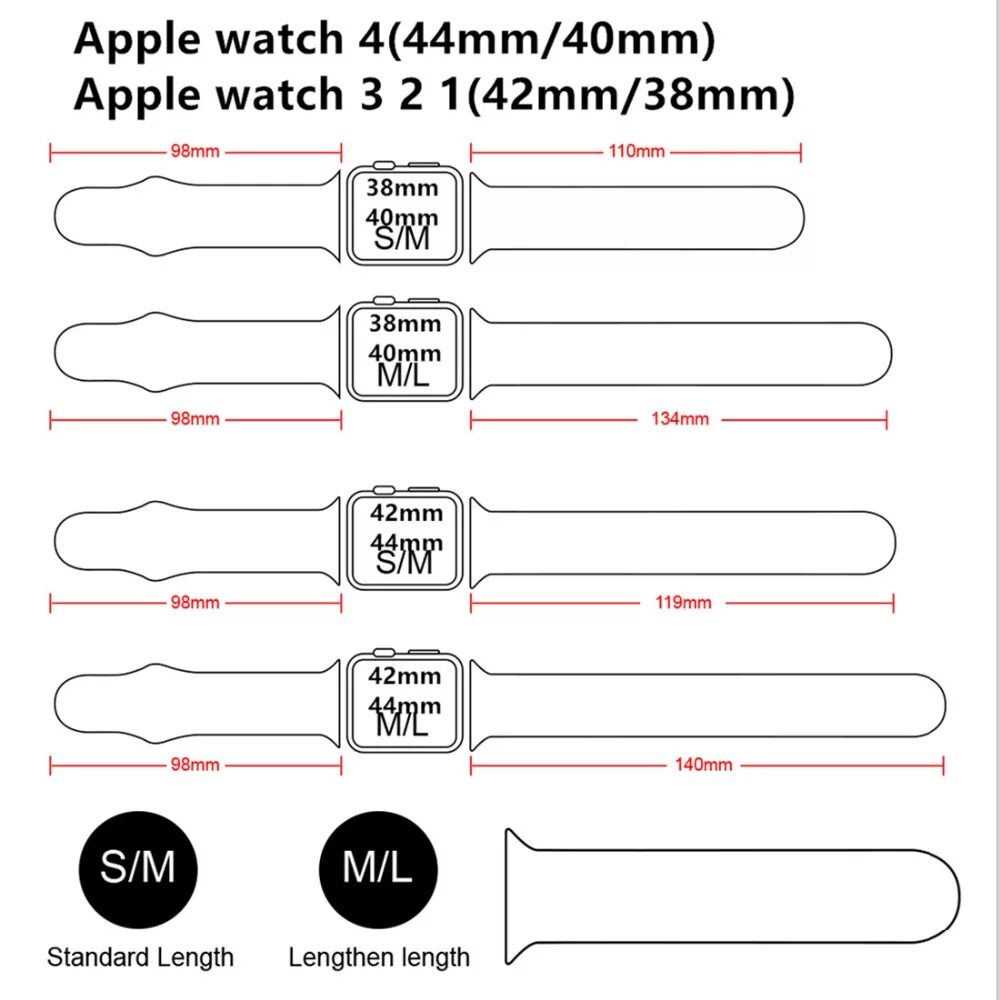 44 мм в м. Ремешок на Эппл вотч 40/42 размер. Размерная сетка ремешков для Apple watch. Ширина ремешков для эпл вотч 44 мм. Размерная сетка на ремешки на Эппл вотч se 44.