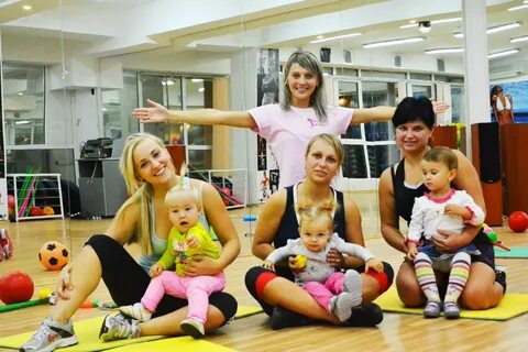 Мама в спортзале
