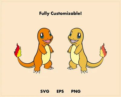 Charmander Pokemon SVG cut file Layered digital template Etsy. 