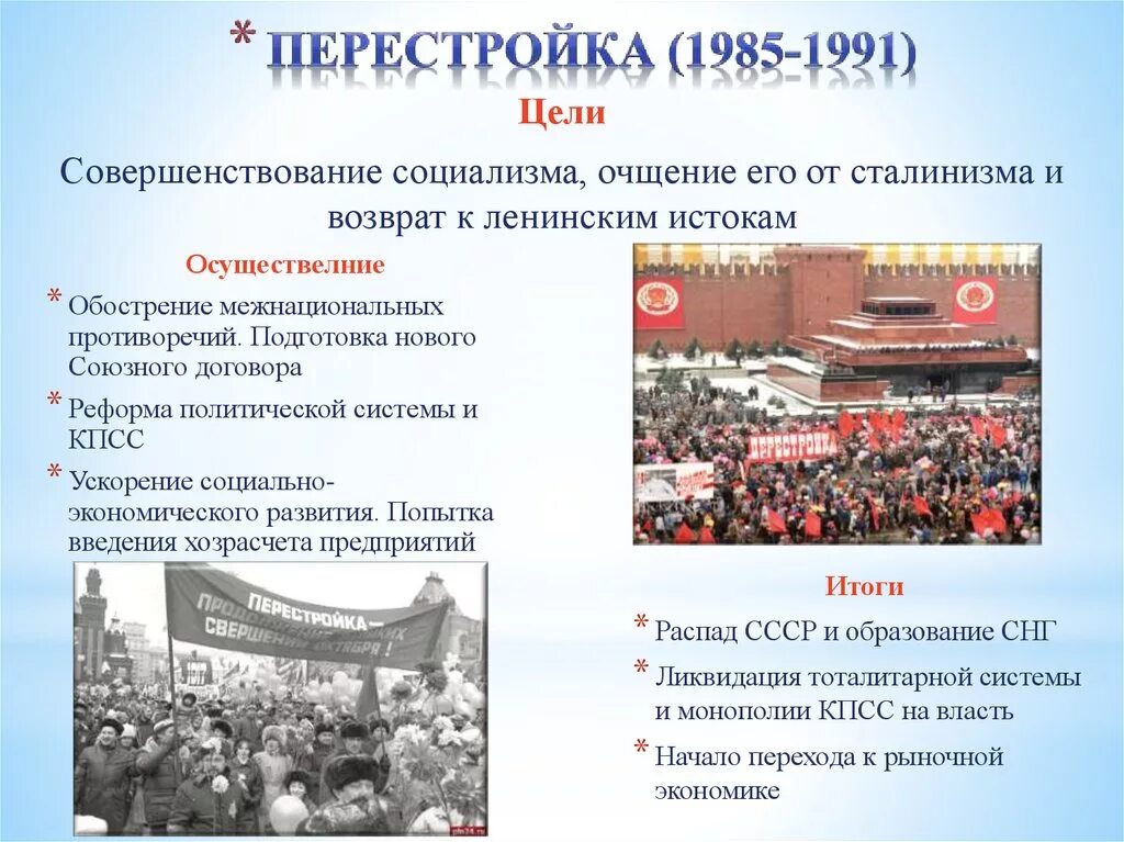 Перестройка 1985 цели. Перестройка 1985-1991 гг. Цели перестройки в СССР 1985-1991. Цели перестройки.