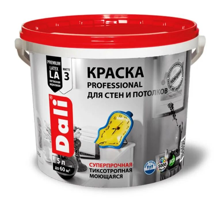 Краска акриловая Dali. Краска Dali professional. Краска Старатели для стен и потолков. Краска ВД professional для стен и потолков база с 5л дали.