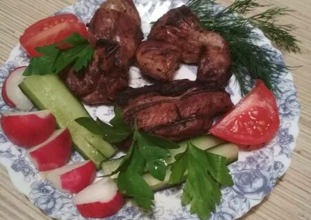 Печень индейки на мангале