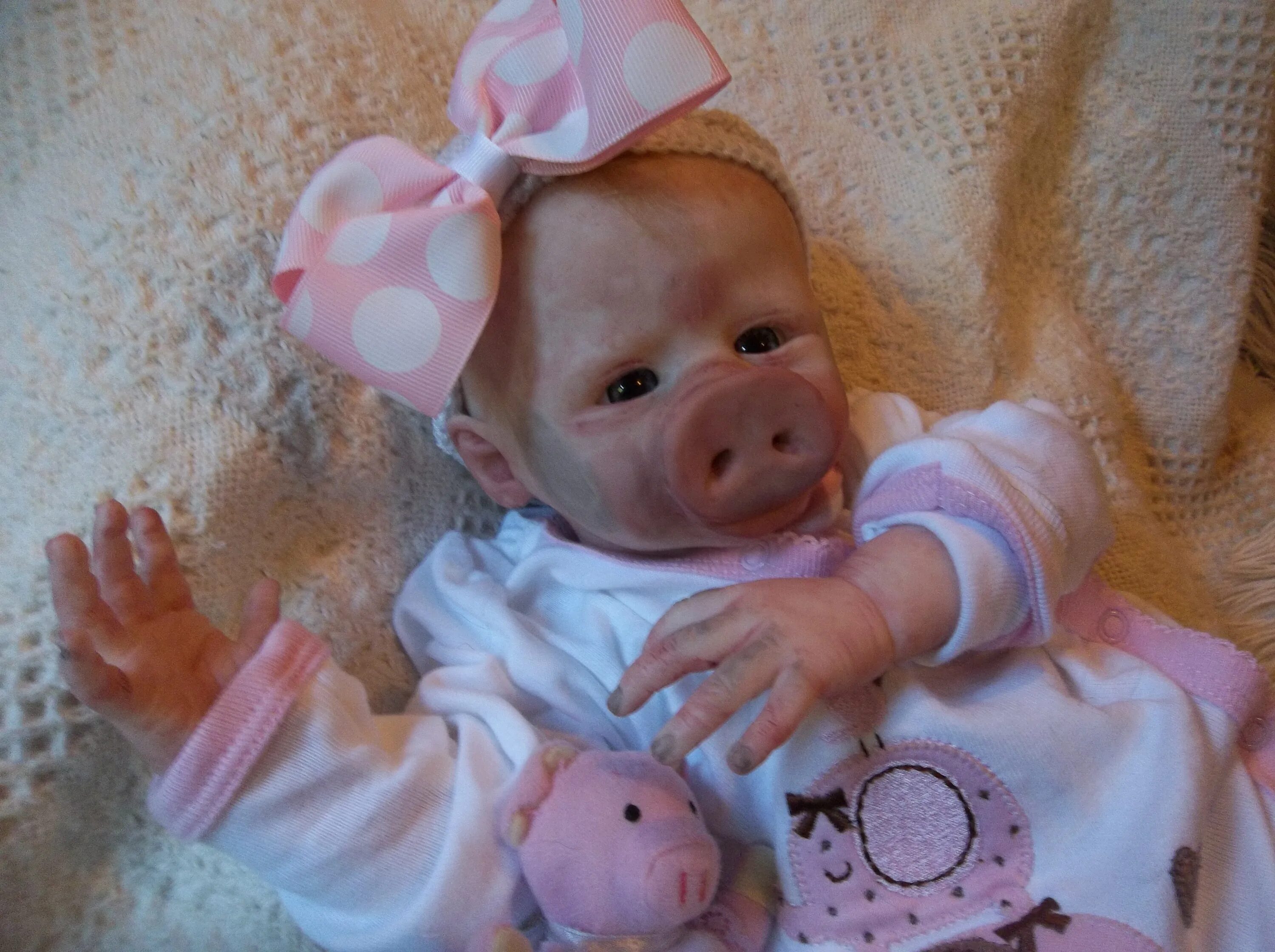 Кукла Реборн мягконабивная (Reborn Cloth Body Doll 22 inch) Девочка в розовом ко