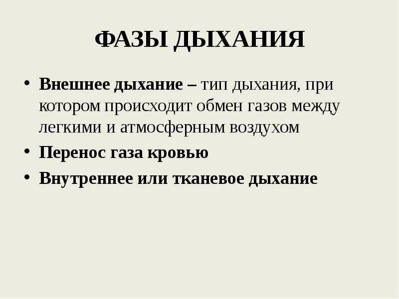 Фазы дыхания