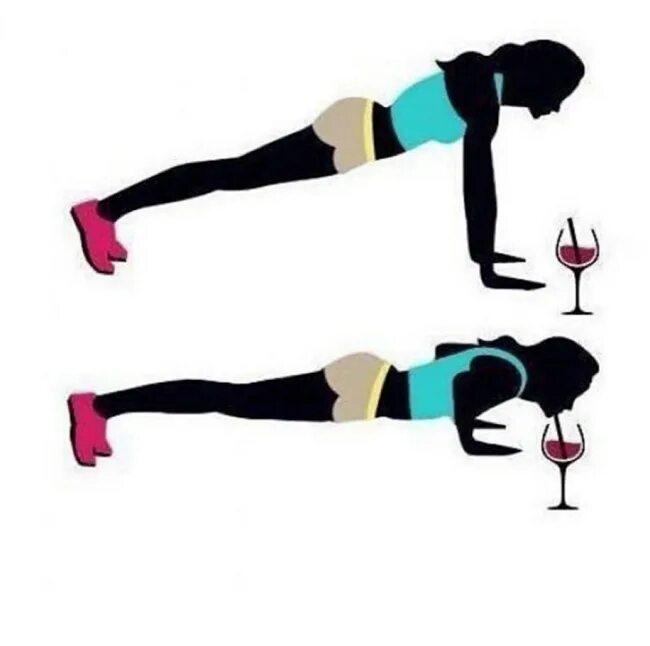 Отжимания с вином. Тренировка с вином. Фитнес с бутылкой вина. Гимнастика с вином.