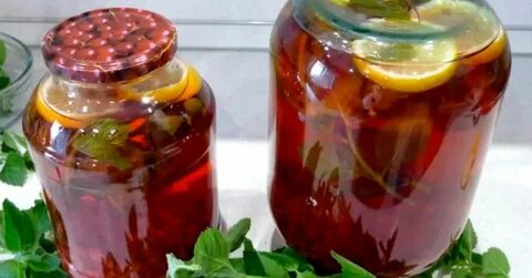 Компот из смородины и мяты