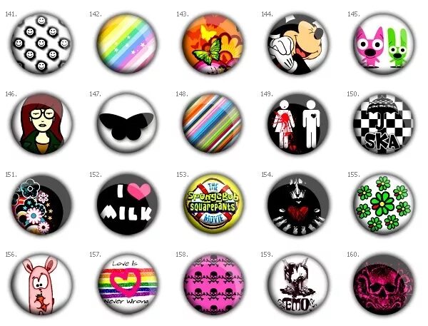 Картинки для значков круглые распечатать HELLO KITTY #1 Lot of 15 Pin Back 1" Buttons BADGES (One Inch) Set 1 eBay Hell