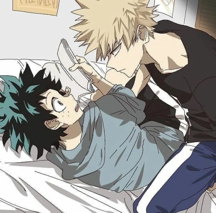 Sfw bakudeku kiss