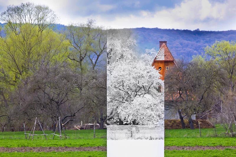 Холодная зима жаркое лето. Одна фотография теплая и холодная. Зима теплая лето жаркое. Зима зима и лето и жарко.